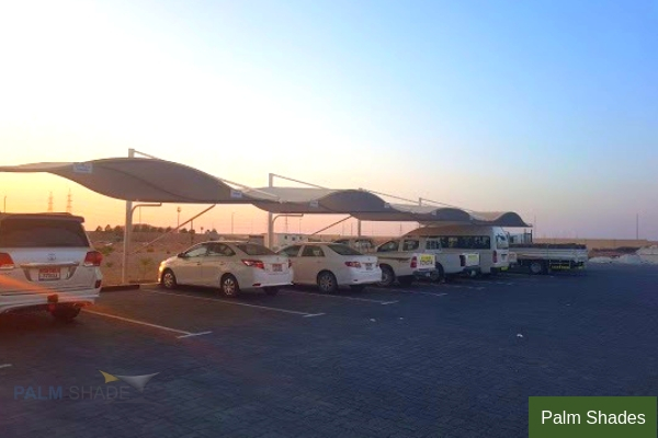 Bottom Support Car Parking Shade in UAE