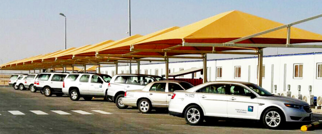 Bottom Support Car Parking Shade in UAE