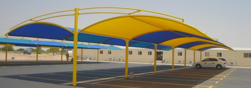 Bottom Support Car Parking Shade in UAE